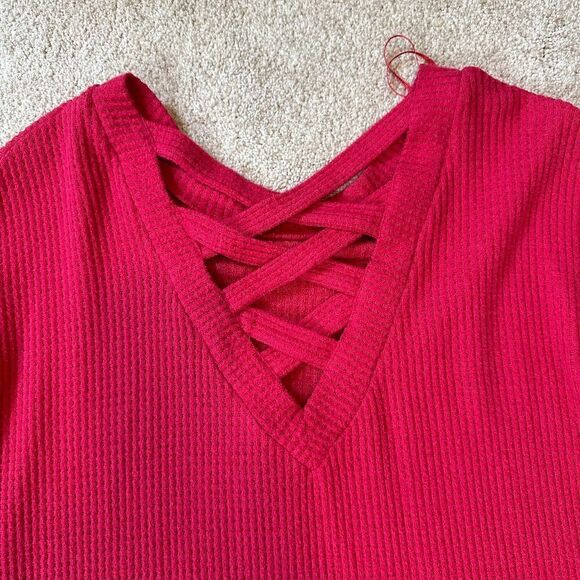 💼 Cute, Comfy and Casual Top by 1 State. Waffle Weave, Loose Fit, EUC - Picture 6 of 9